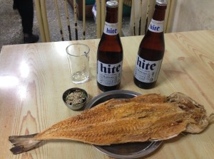 이 집의 대표적 메뉴인 황태포